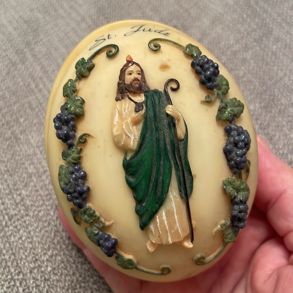 St. Jude Trinket Resin Box Keepsake Box Religious - Picture 9 of 12